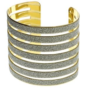 bebe gold and silver cuff bracelet NWOT bbb05nc